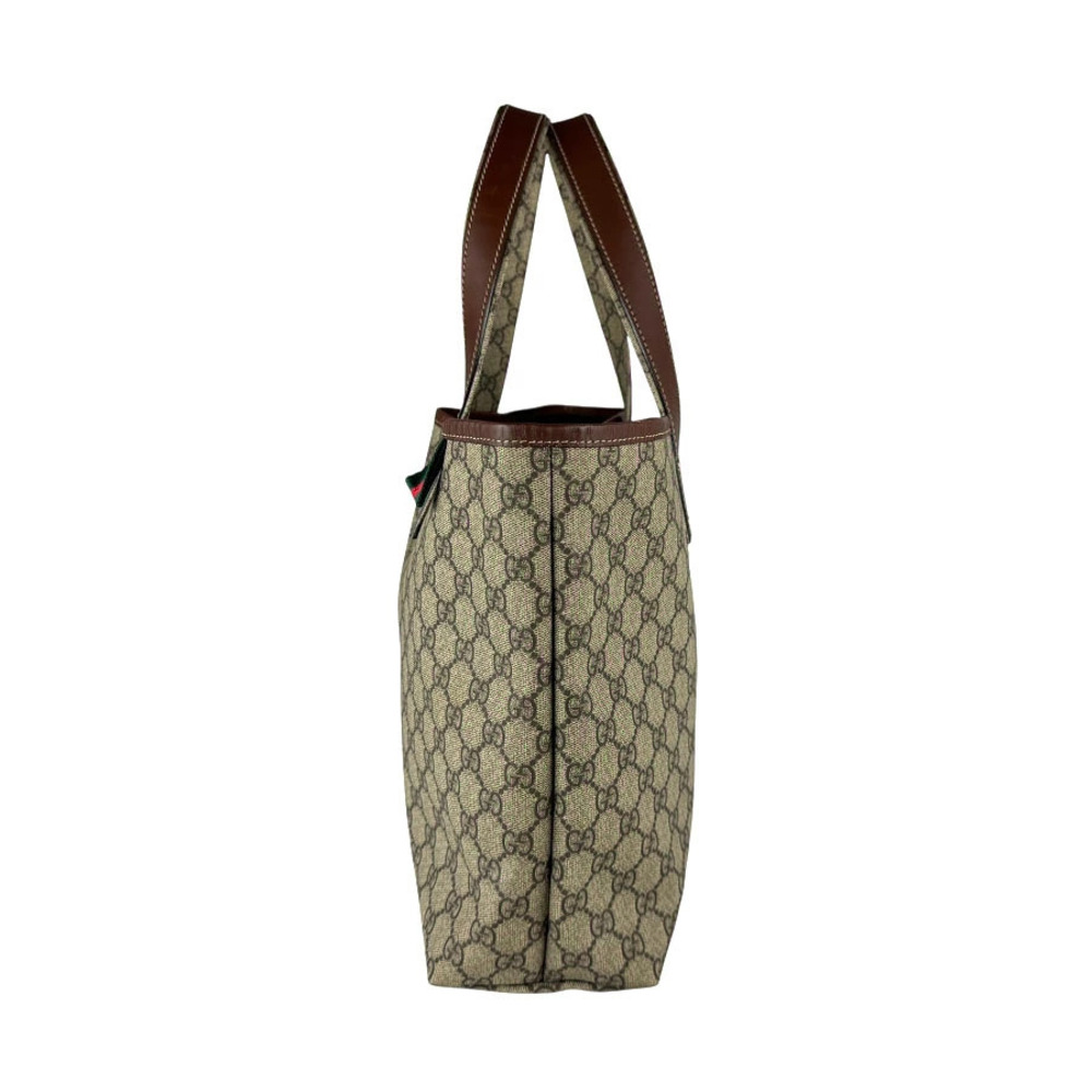 Gucci GG Supreme Brown Handbag Canvas